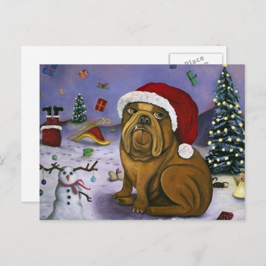 Weihnachtsabsturz Feiertagspostkarte (Vorne/Hinten)