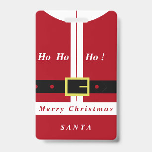 Weihnachtsabzeichen Ihr Name Santa Claus Geschenk Ausweis