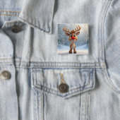 Weihnachtsabzeichen mit Rentier Button (Beispiel)
