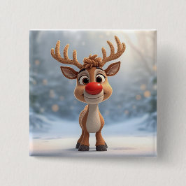 Weihnachtsabzeichen mit Rentier Button