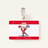 WeihnachtsAbzeichen Personalisiert Ausweis (Rückseite mit Klammer)