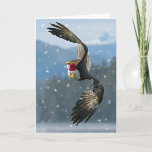 Weihnachtsadler Feiertagskarte (Vorderseite)