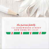 Weihnachtsadresse Label Candy Cane (Insitu)