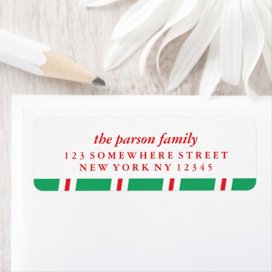 Weihnachtsadresse Label Candy Cane (Insitu)