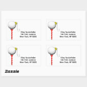 Weihnachtsadressen-Labels für Golf Rechteckiger Aufkleber (Blatt)
