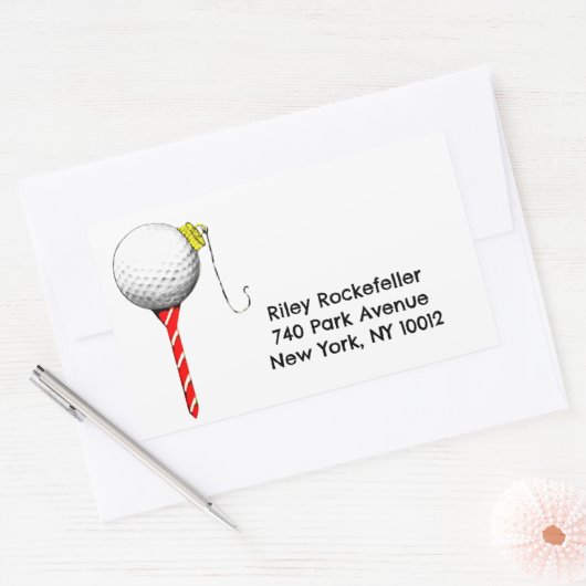 Weihnachtsadressen-Labels für Golf Rechteckiger Aufkleber (Umschlag)