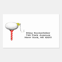 Weihnachtsadressen-Labels für Golf Rechteckiger Aufkleber