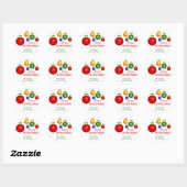 Weihnachtsadressen Labels Runder Aufkleber (Blatt)