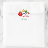 Weihnachtsadressen Labels Runder Aufkleber (Tasche)