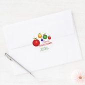Weihnachtsadressen Labels Runder Aufkleber (Umschlag)
