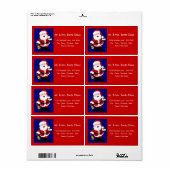 Weihnachtsadressen-Labels - Santa (Vorne)