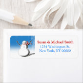 Weihnachtsadressen Labels Snowman (Insitu)