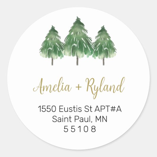 Weihnachtsadressen Runder Aufkleber (Vorderseite)