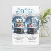 Weihnachtsadressen - Schneekanone Einladung (Stehend Vorderseite)