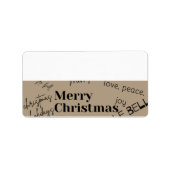 Weihnachtsadressenkennzeichen Adressaufkleber (Vorne)