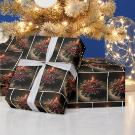 WeihnachtsAdvent Berry Center Geschenkpapier