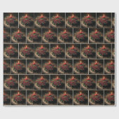 WeihnachtsAdvent Berry Center Geschenkpapier (Flach)