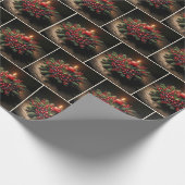 WeihnachtsAdvent Berry Center Geschenkpapier (Ecke)