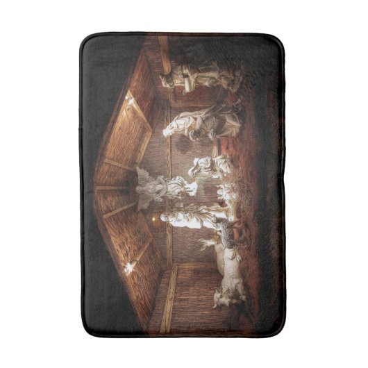 WeihnachtsAdvent Jesus Krippe Szene Badematte (Vorderseite Vertikal)