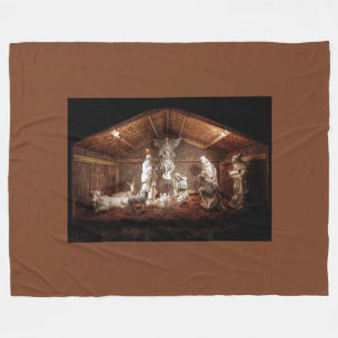 WeihnachtsAdvent Jesus Krippe Szene Fleecedecke