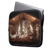 WeihnachtsAdvent Jesus Krippe Szene Laptopschutzhülle (Vorderseite Links)