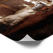 WeihnachtsAdvent Jesus Krippe Szene Poster (Ecke)