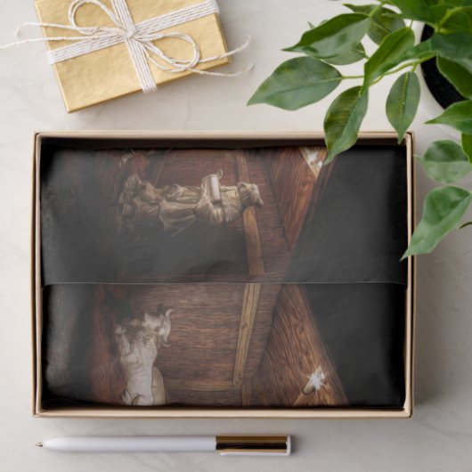 WeihnachtsAdvent Jesus Krippe Szene Seidenpapier (Geschenk)