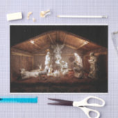 WeihnachtsAdvent Jesus Krippe Szene Seidenpapier (Handwerk)