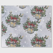 WeihnachtsAdvent Lantern Muster Geschenkpapier (Flach)