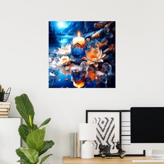 WeihnachtsAdventposter Poster (Heimbüro)