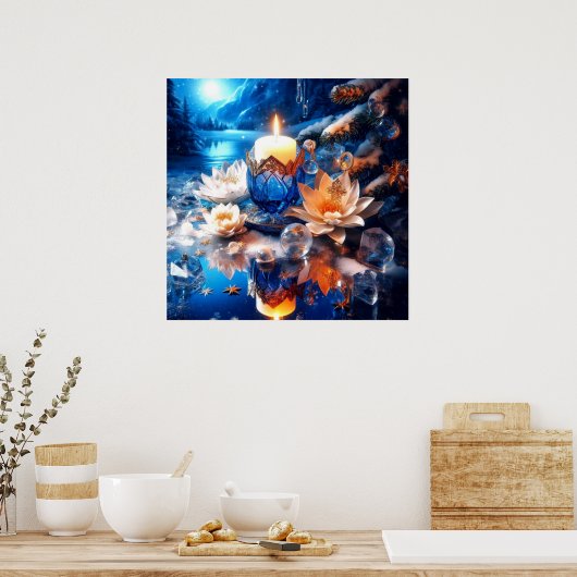 WeihnachtsAdventposter Poster (Küche)