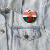 Weihnachtsaffe Button (Beispiel)