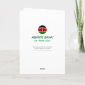 Weihnachtsaffe Feiertagskarte (Rückseite)