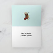 Weihnachtsaffe Feiertagskarte (Innenseite)