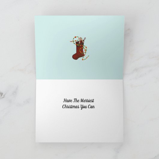 Weihnachtsaffe Feiertagskarte (Innenseite)