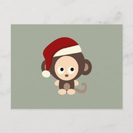 Weihnachtsaffe Feiertagspostkarte