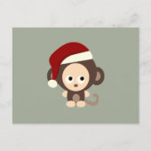 Weihnachtsaffe Feiertagspostkarte (Vorderseite)