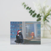 "Weihnachtsaffe" Feiertagspostkarte (Stehend Vorderseite)