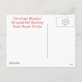 "Weihnachtsaffe" Feiertagspostkarte (Rückseite)