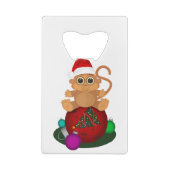 Weihnachtsaffe Geldbeutel Flaschenöffner (Rückseite)