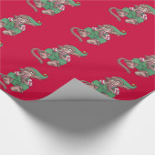 Weihnachtsaffe Gnom Geschenkpapier (Ecke)