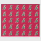 Weihnachtsaffe Gnom Geschenkpapier (Flach)