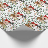 Weihnachtsaffe-Kaffee-Packpapier Geschenkpapier (Ecke)