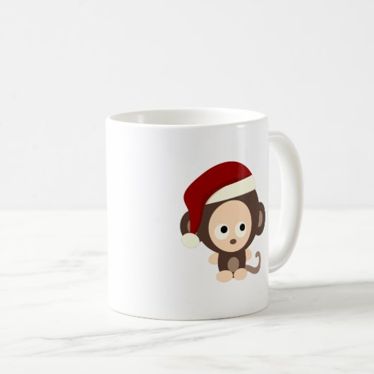 Weihnachtsaffe Kaffeetasse (VorderseiteRechts)