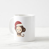 Weihnachtsaffe Kaffeetasse (Vorderseite Links)