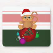 Weihnachtsaffe Mousepad (Vorne)