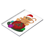 Weihnachtsaffe Notizblock (Linke Seite)