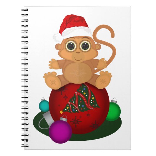 Weihnachtsaffe Notizblock (Vorderseite)