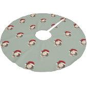 Weihnachtsaffe Polyester Weihnachtsbaumdecke (Schrägansicht)