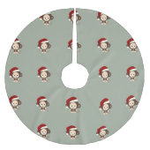 Weihnachtsaffe Polyester Weihnachtsbaumdecke (Vorderseite)